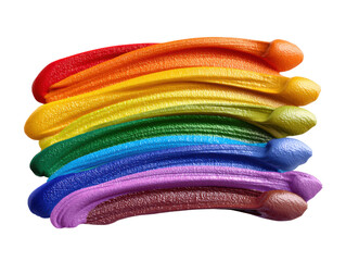 Vibrant Rainbow Strokes: Vivid and colorful brushstrokes in a rainbow spectrum, symbolizing diversity, creativity, and artistic expression.