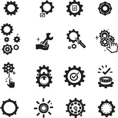 A comprehensive vector EPS set for settings, mechanics, and industrial design projects.