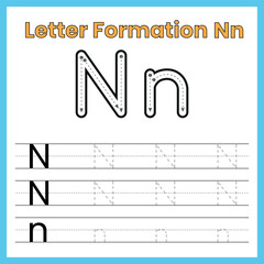 letter formation N

alphabet tracing N

uppercase and lowercase N

handwriting practice Nn

letter N tracing worksheet

learn to write letter N

dotted letter N

N handwriting worksheet

preschool let