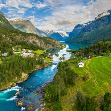 Beautiful Nature Norway aerial photography.