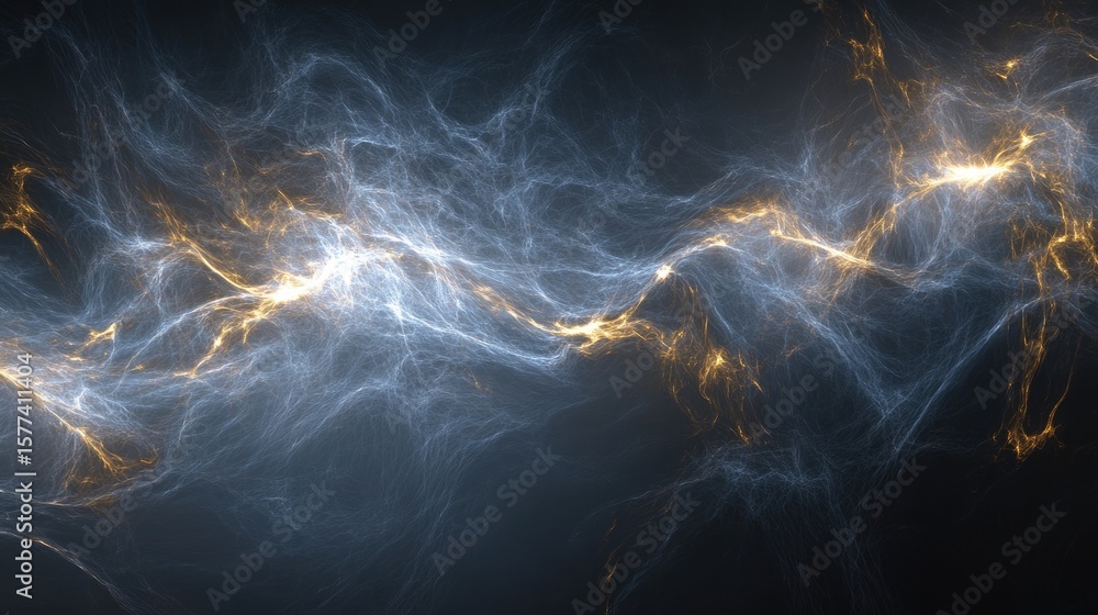 Poster abstract digital background with ethereal light waves and textures