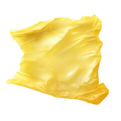 Yellow Torn Wrapping Paper isolated on transparent background.