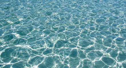 Serene and shimmering turquoise water abstract visual for backgrounds and design elements