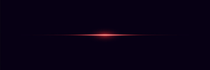 Glowing horizontal lines of light, laser flash. 