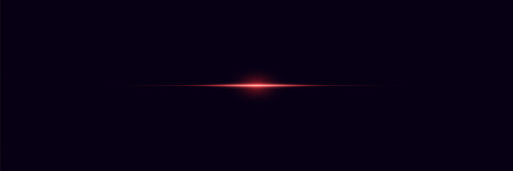 Glowing horizontal lines of light, laser flash. 