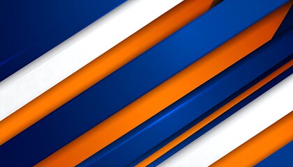 Clean Corporate Lines with Orange & Navy Blue Overlay