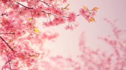 Serene Cherry Blossom Background for Festive Celebrations