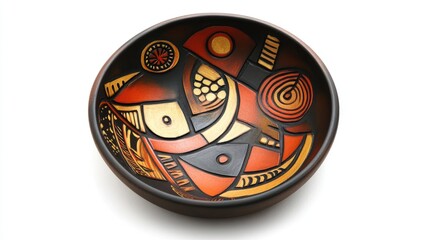 Abstract Decorative Bowl with Modern Artistic Design and Patterns