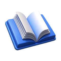 Open Book Icon Blue Hardcover Education  Knowledge Symbol