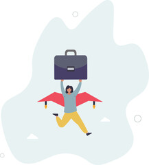 Ambition or aspiration to success in work, career growth or boost business development,human life.