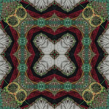 Traditional design with phulkari kalamkari motifs from Pakistan and Indian culture. Geometric ethnic floral pattern for carpet dupatta batik embroidery. Panjabi Digital print as boho Aztec texture art