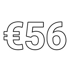 euro sign on a white background €56