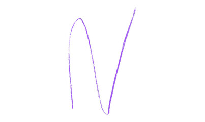 Purple ink pen line, underline, isolated on transparent background. Simple ink pen scribble effect, perfect for business and school presentation design.