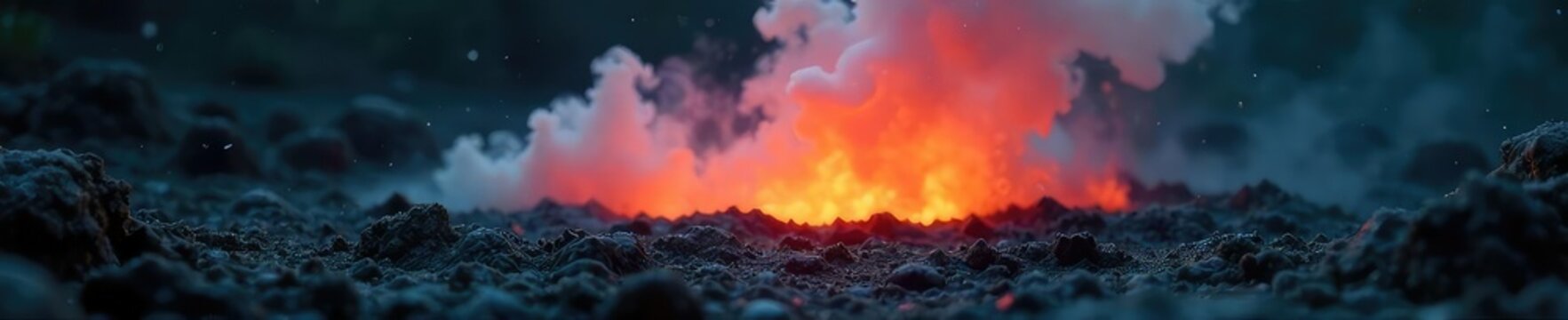Intriguing steam rises from a dark, unknown source, heat radiating in an otherwise cold environment A sense of mystery and warmth hangs in the air , mystery, occult