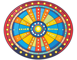 Cartoon UFO Flying Saucer – Top View