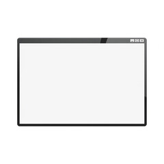 An empty computer window isolated on white. Mockup concept
