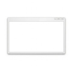 An empty computer window isolated on white. Mockup concept