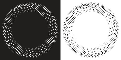 Circular Halftone Dot Pattern – Abstract Vector Design for Backgrounds and Print Media