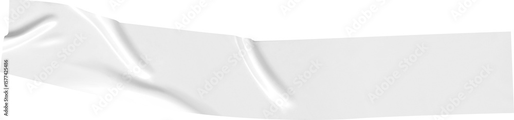 Poster a white adhesive tape strip on a transparent background creates a versatile element for graphic desi