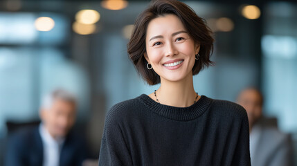 Businesswoman leads inclusive training session in diverse boardroom