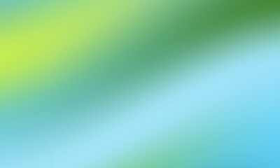 Softly blended gradient of vibrant lime green transitioning to a serene sky blue with subtle layered contours