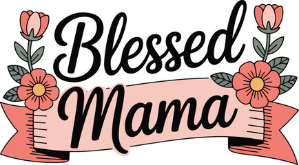Blessed Mama transparent isolated vector png