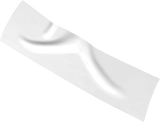 White surface with subtle curves against a transparent background gives a minimalist and abstract aesthetic effect ideal for design projects.