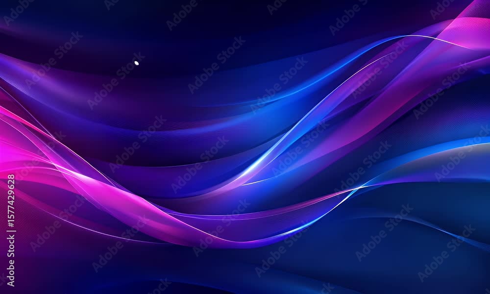 Poster abstract digital background with blue and purple colors, a futuristic world map, and a global networ