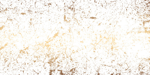 White and Gold Grunge Texture Background – Distressed Metallic Vintage Surface Design. EPS vector illustration