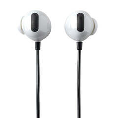 Earbuds isolated on transparent background.