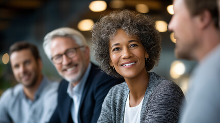 Teamwork Discussion Among Diverse Stakeholders in Modern Office