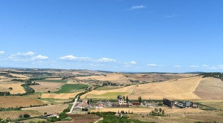 Abandoned factory in the middle of the fields
