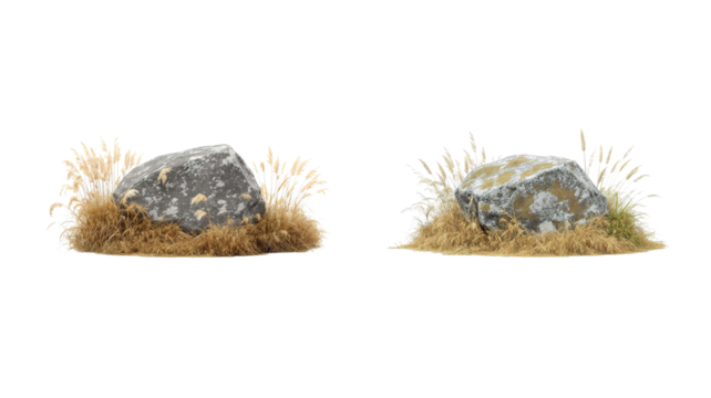 dry stones and grass png