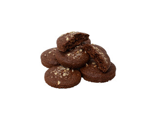 Protein snack nuts white background