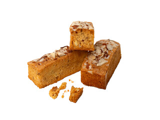 Protein snack nuts white background
