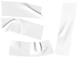 White paper tapes are on a transparent background providing a realistic look, ideal for design...