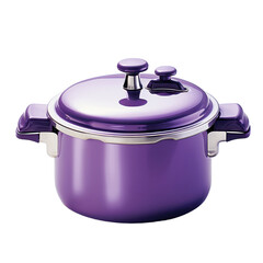 pressure cooker small violet printed isolated on transparent background.