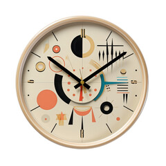 retro vintage and modern stylish bedside alarm clocks isolated on transparent background.
