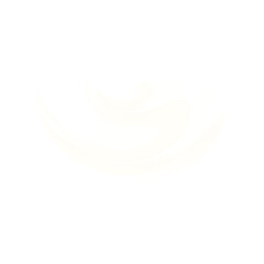 Abstract white three-dimensional form on transparent background
