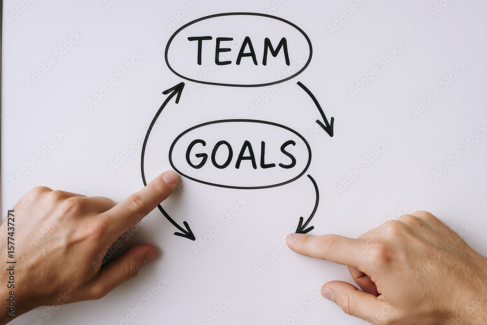Poster collaboration and strategy drive progress by connecting shared objectives to unify business efforts 