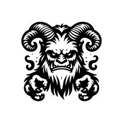Fototapeta premium Intricate Monochrome Design of a Ferocious Beast.