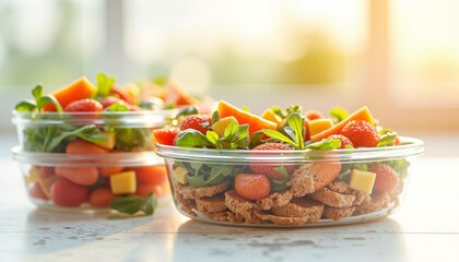 Vibrant and nutritious food bowls for healthy eating and balanced lifestyle