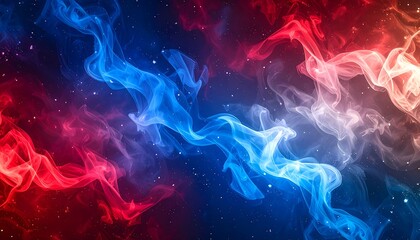 Abstract smoke artwork with vibrant colors