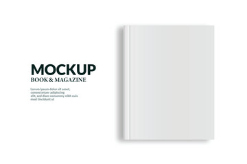 Book and Magazine Mockup: Clean and simple mockup of a book or magazine cover, perfect for showcasing your design or branding.