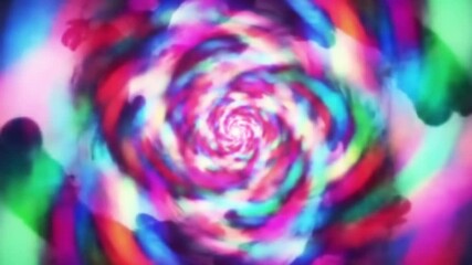 Abstract colorful psychedelic spiral tunnel animation with vibrant swirling colors and energy - Powered by Adobe