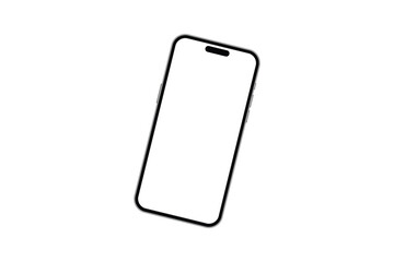 Sleek Smartphone Concept: A minimalist outline of a modern smartphone, presenting a blank screen, perfect for design mockups and showcasing digital content.