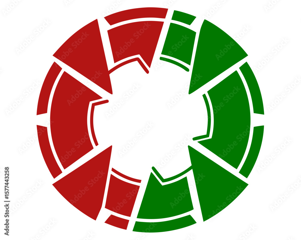 Poster abstract circular design with red and green elements seamless for various projects