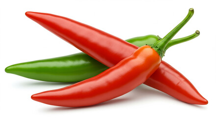Vibrant red and green chili peppers capturing culinary heat and fresh flavor essence