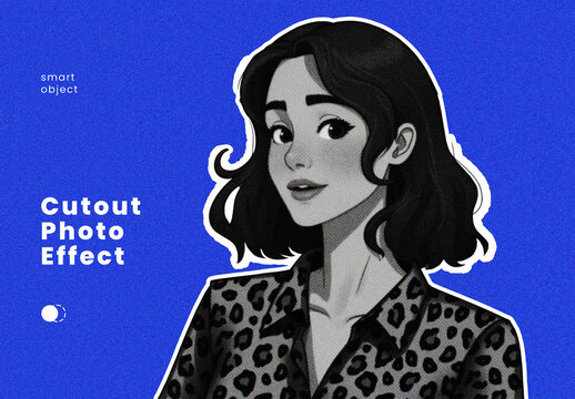 Pop Art Cutout Portrait Photo Effect