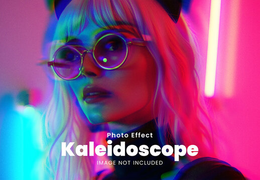 Kaleidoscope Abstract Glitch Photo Effect